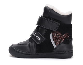 Dívčí zimní černé boty D.D.step W078-42862B