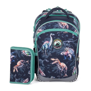 SET Školní batoh s penálem TOPGAL COCO 25016 dinosauři